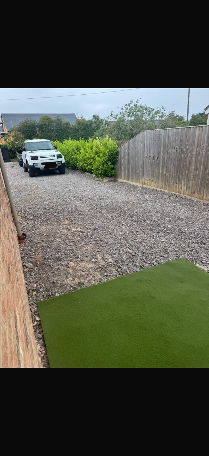 Fresh tarmac driveway before installation
